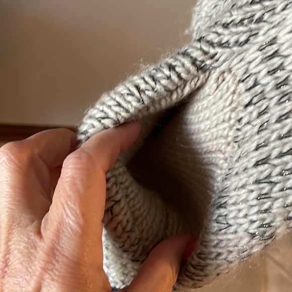 BCBGMAXAZRIA open high low cardigan sweater wool blend pockets geo hem back Med - Picture 5 of 10